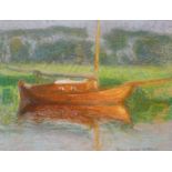 ‡Marie Ingels-Pauwaert (Belgian 1884-1960) Boat moored by a riverbank Signed MARIE INGELS