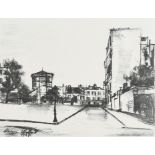 ‡Maurice Utrillo (French 1883-1955) Rue de l'Abreuvoir Lithograph 25.4 x 32.9cm (sheet) Unframed