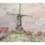 Thomas Barclay Hennell RWS, NEAC (1903-1945) Moulin Scherrier, Bolezelle, Nord Watercolour 40.8 x