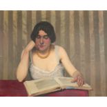 Félix Vallotton (Swiss 1865-1925) Liseuse au collier jaune Signed and dated F.VALLOTTON 12 (lower