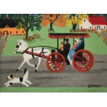 Maud Lewis (Canadian 1903-1970) Horse and buggy Signed LEWIS (lower right) Oil on board, 196521.6