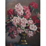 ‡Frank O. Salisbury (1874-1962) Still life with pink pearl rhododendrons in a vase Signed Frank O