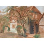 ‡Ethelbert White NEAC, RWS, LG, SWE (1891-1972) View of a farmhouse Signed Ethelbert White (lower