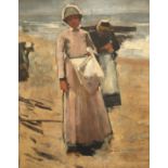 Henry Herbert La Thangue RA (1859-1929) Beachcombers Signed and inscribed TO/E.TREVETT/FROM/H.H.LA