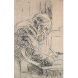 Pierre Bonnard (French 1867-1947) Le Graveur Etching 19.6 x 11.9cm (plate) Provenance: The