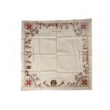 A printed handkerchief - Fiji before Civilization United Kingdom, 1879 cotton, with four scenes