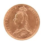 Victoria, gold sovereign, 1888, Jubilee head (S 3866), at least good very fine.