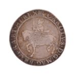 Charles I (125-49), silver crown, Tower Mint, rev. plume above shield, m.m. portcullis (1633-34) (