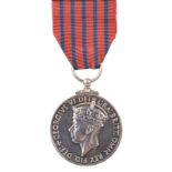 The George Medal awarded to Glasgow Postman George Turkington, for his bravery in attempting to