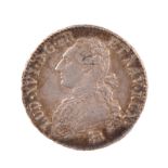 France: Louis XVI, silver half ecu, 1791 A, Paris, m.m. lyre (KM 562.1), good very fine, reverse