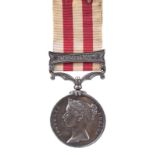 An Indian Mutiny Medal 1857 to Lieutenant Robert Fannin Stoney, 53rd (Shropshire) Regiment of