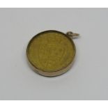 George III 1788 spade guinea in 9ct mount, 12g