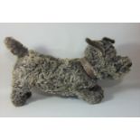 1930 toy 'Scottie' dog by Chad Valley with glass eyes, stitched nose and dual coloured mohair