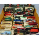 Collection of approx 90 model vehicles by Lledo including promotional model buses, Days Gone