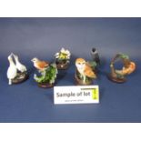 Over 80 resin bird figures from the country bird collection by Andy Pearce (collection)