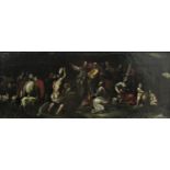 18th century continental school - Classical or biblical style scene with numerous figures,