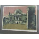 Mid-20th century school - Study of Chiswick House, screen print,