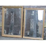 Seven wall mirrors of varying size and design to include gilt framed examples