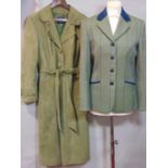 2 vintage ladies jackets including a short jacket by Cousins of Cheltenham in green woollen tweed