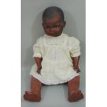 Armand Marseille black Dream Baby doll with closing brown eyes, closed mouth, period clothes, marked