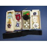 Silver and enamel medals to include The Royal Masonic Institute for Girls 1932, Masonic Benevolent