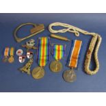 WWI General War and Victory Medal (with miniatures) named 1170 A CPL J H Brown RAMC,