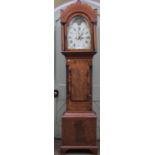 A late Regency period mahogany longcase clock, the case with crossbanded detail, the trunk with