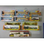 Boxed model vehicles including Corgi Centurion tank, Corgi Recovery tanks, Solido Berliet T12, 5