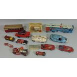 Mixed collection of playworn model vehicles including Dinky maximum security vehicle, Spectrum