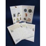 4 x cased Beatrix potter 50p coin folders (3 x 4 coins, 1 x 5 coins)