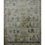A late 18th century Scottish needlework sampler by Margaret Hare of Dunfermline, dated 1797,
