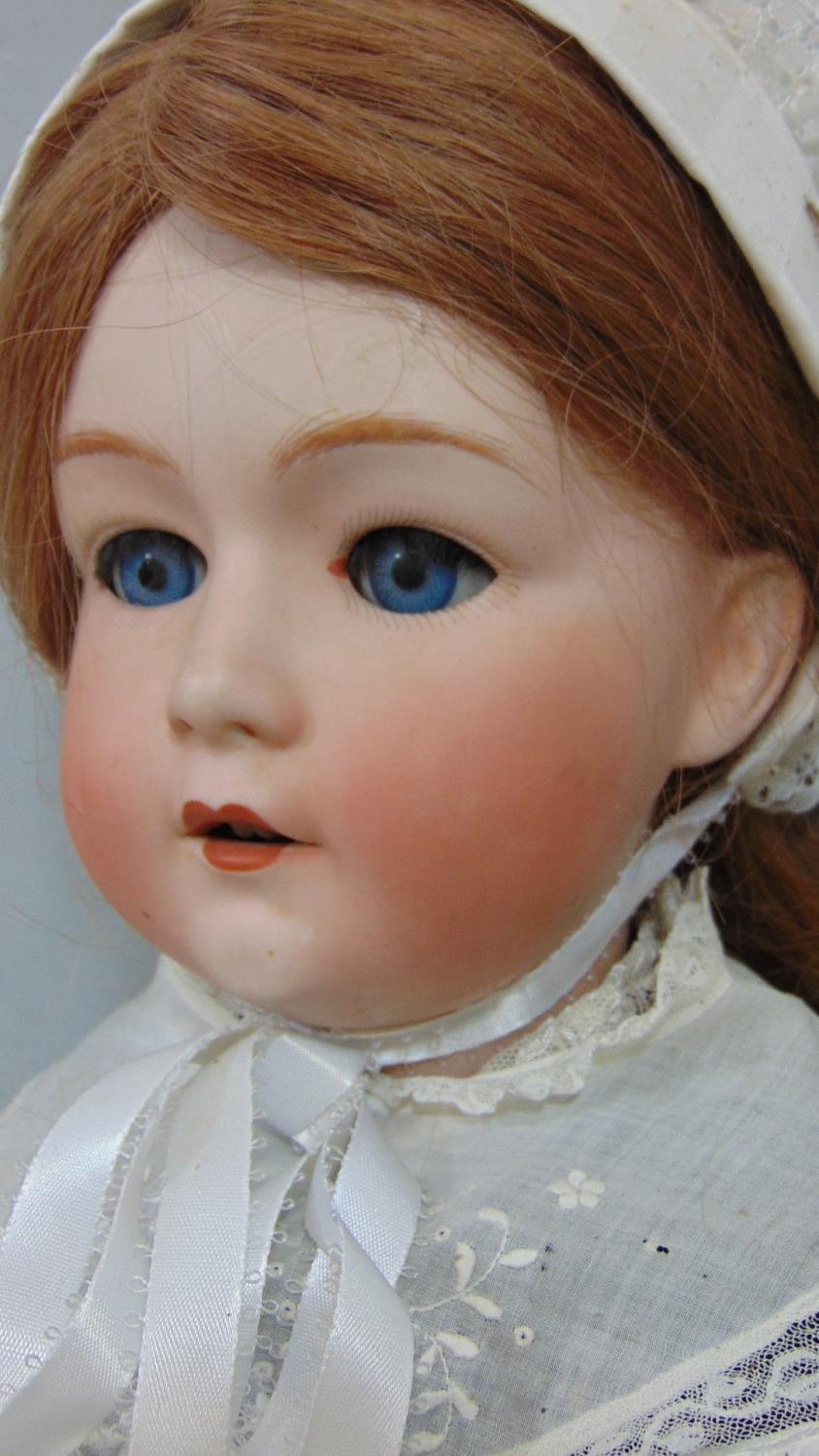 Early 20th century Gebruder Heubach bisque head doll with jointed composition body, fixed blue eyes, - Image 2 of 5