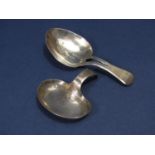 George III silver caddy spoon with heart shaped bowl, maker John Lawrence, Birmingham 1809, 8.5cm