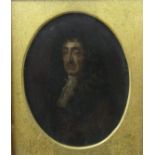 A follower of Sir Peter Lely (Dutch 1618-1680) - Bust length portrait of King Charles II, oil on
