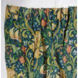 4 pairs of curtains in Sanderson/ William Morris Golden Lily fabric, all lined with pencil pleat