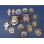A collection of South West and British Bulldog Club silver tokens and medals to include a set of