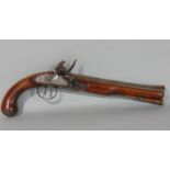 18th century flintlock blunderbuss pistol with ironwork flared barrel, - Jover, London, 38cm