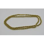 18ct rope twist chain necklace, 17.6g