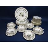 A collection of Royal Worcester Bernina dinnerwares comprising six dinner plates, eight dessert