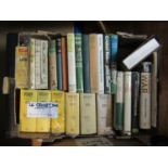 Two boxes containing a collection of cricket and golf related books, approximately 48 volumes (2