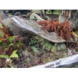 Arched oak log 200 cm