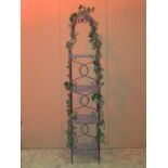 A contemporary ironwork floorstanding hat/coat stand together with a further iron work stand with