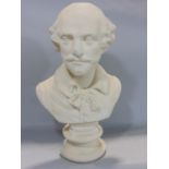 Plaster bust study of William Shakespeare 45 cm high (AF)