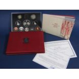1997 deluxe coin proof set £5 - 1p