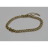 Imperial Russian St Petersburg gold curb link bracelet stamped '56' for 14ct and 'FP' in Cyrillic