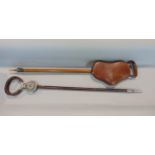 Unusual Malacca shooting stick by William Mills Ltd of Birmingham together with a further John