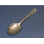 Good Charles II silver trefoil spoon, with cast scrolled foliage to back of bowl, maker marks