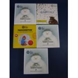 Collection of Royal Mint 50p enamelled silver coins, all proof, encapsulated and boxed, each example