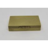 9ct engine turned snuff or stamp box, 4.5 x 2.7cm approx, London 1975, 26.7g