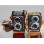 Rolleicord Twin Lens Reflex in original case, Xenar lens, plus a Halina Twin Les Reflex and a